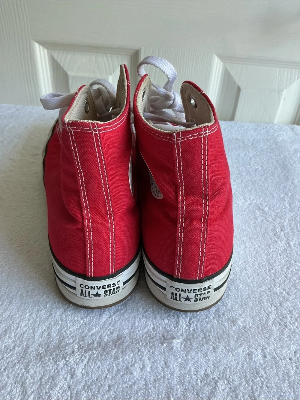 Converse Kids Red High-Top Sneakers with White Accents